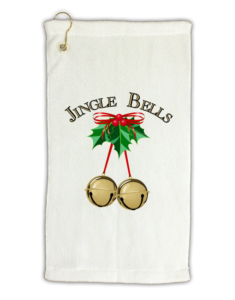 Jingle Bells Micro Terry Gromet Golf Towel 16 x 25 inch by TooLoud-Golf Towel-TooLoud-White-Davson Sales