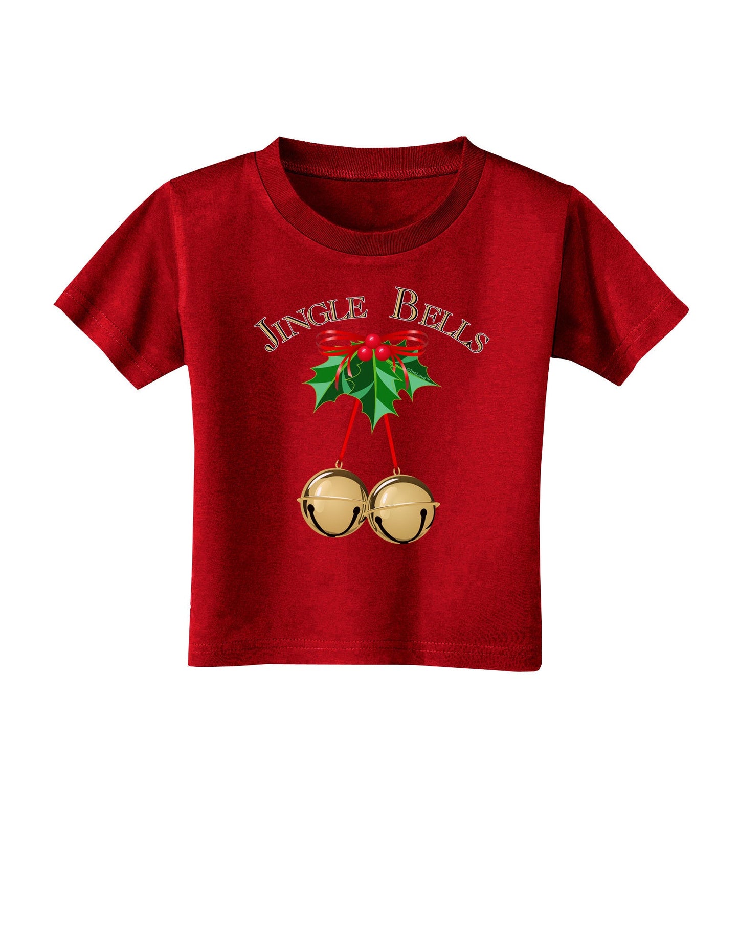 Jingle Bells Toddler T-Shirt Dark by-Toddler T-Shirt-TooLoud-Red-2T-Davson Sales