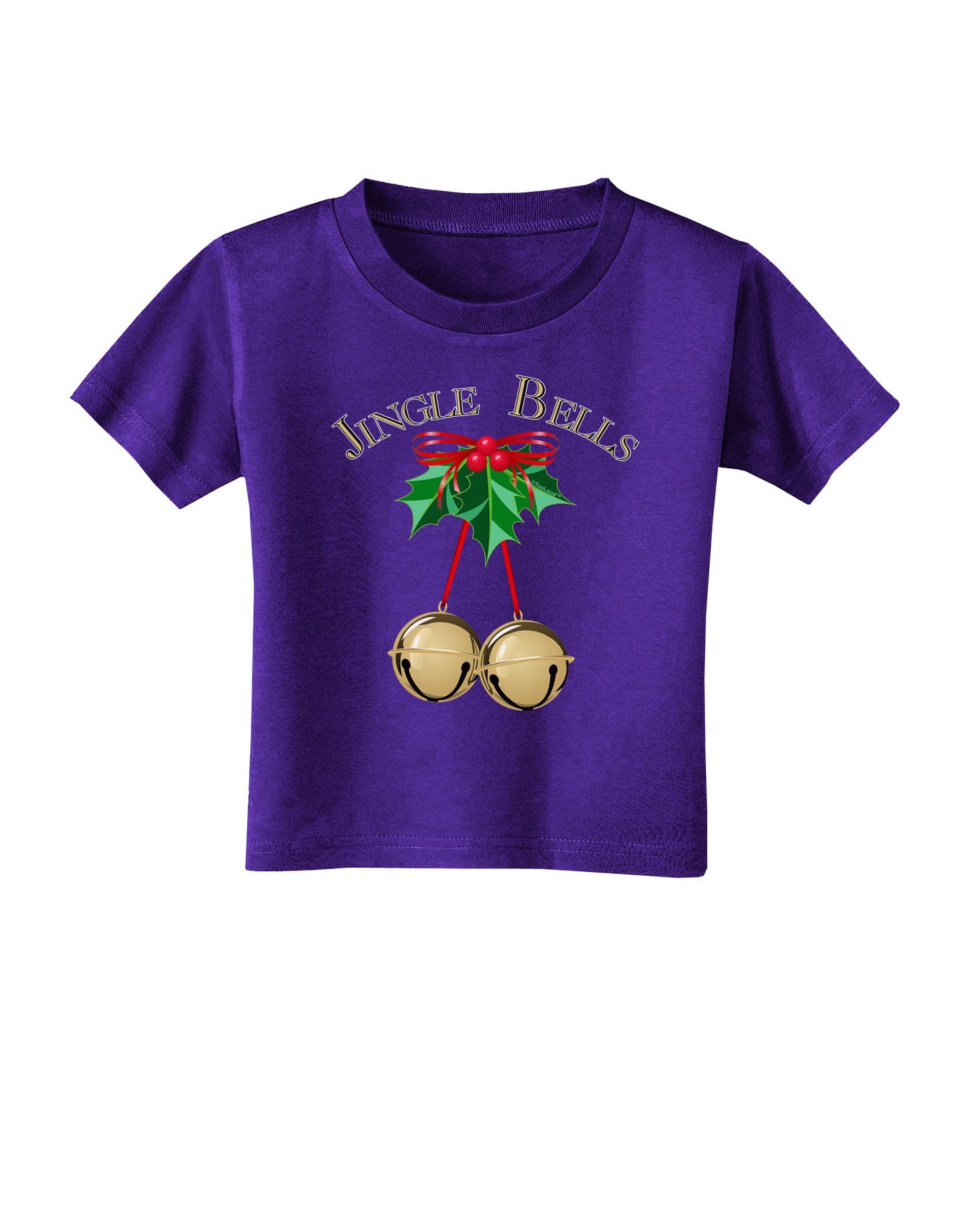 Jingle Bells Toddler T-Shirt Dark by-Toddler T-Shirt-TooLoud-Purple-2T-Davson Sales