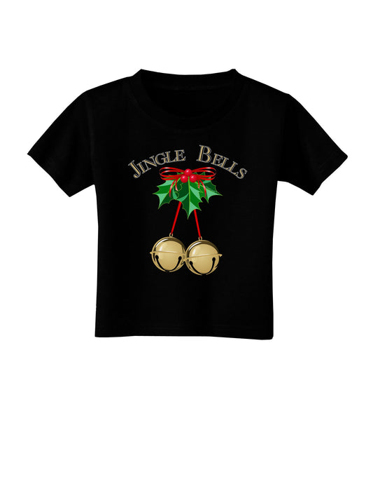 Jingle Bells Toddler T-Shirt Dark by-Toddler T-Shirt-TooLoud-Black-2T-Davson Sales