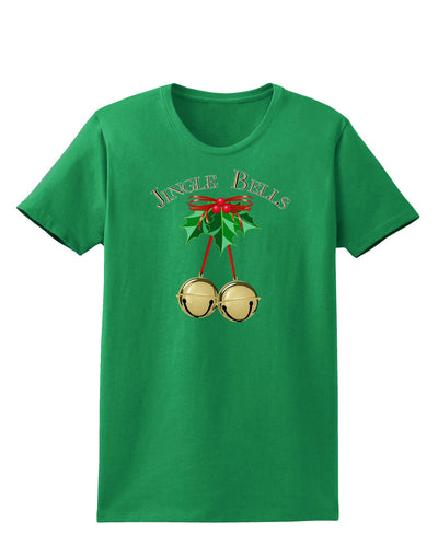 Jingle Bells Womens Dark T-Shirt-TooLoud-Kelly-Green-X-Small-Davson Sales