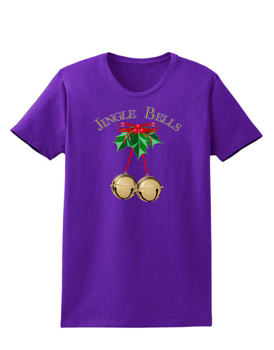 Jingle Bells Womens Dark T-Shirt-TooLoud-Purple-X-Small-Davson Sales