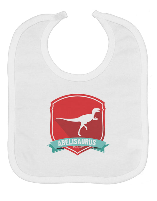 Jurassic Abelisaurus Dinosaur Design Baby Bib by TooLoud