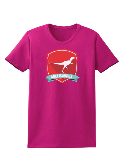 Jurassic Abelisaurus Dinosaur Design Womens Dark T-Shirt by TooLoud-Womens T-Shirt-TooLoud-Hot-Pink-Small-Davson Sales