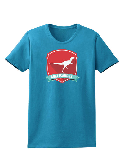 Jurassic Abelisaurus Dinosaur Design Womens Dark T-Shirt by TooLoud-Womens T-Shirt-TooLoud-Turquoise-X-Small-Davson Sales