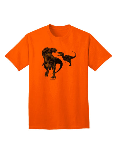 Jurassic Dinosaur Design 1 Adult T-Shirt - A Captivating Addition to Your Wardrobe by TooLoud-Mens T-shirts-TooLoud-Orange-Small-Davson Sales