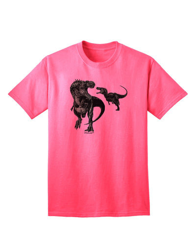 Jurassic Dinosaur Design 1 Adult T-Shirt - A Captivating Addition to Your Wardrobe by TooLoud-Mens T-shirts-TooLoud-Neon-Pink-Small-Davson Sales