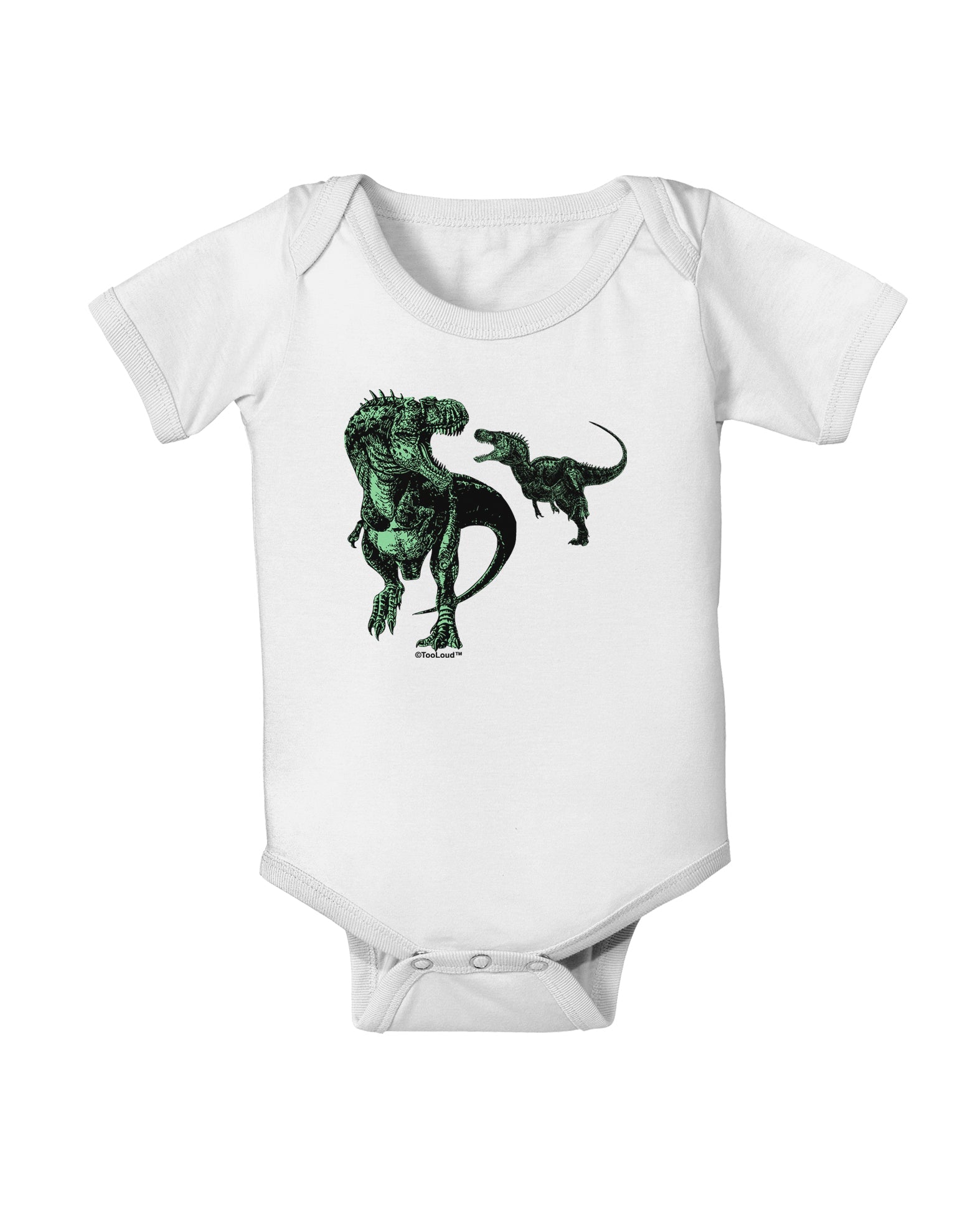 Jurassic Dinosaur Design 1 Baby Romper Bodysuit by TooLoud-Baby Romper-TooLoud-White-06-Months-Davson Sales