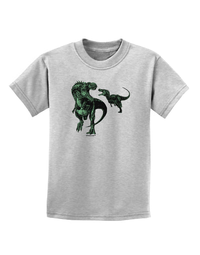 Jurassic Dinosaur Design 1 Childrens T-Shirt by TooLoud-Childrens T-Shirt-TooLoud-AshGray-X-Small-Davson Sales