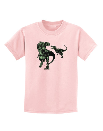 Jurassic Dinosaur Design 1 Childrens T-Shirt by TooLoud-Childrens T-Shirt-TooLoud-PalePink-X-Small-Davson Sales