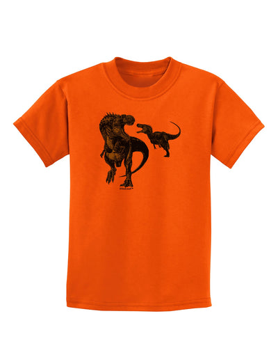 Jurassic Dinosaur Design 1 Childrens T-Shirt by TooLoud-Childrens T-Shirt-TooLoud-Orange-X-Small-Davson Sales