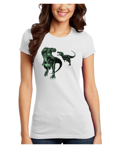 Jurassic Dinosaur Design 1 Juniors T-Shirt by TooLoud-Womens Juniors T-Shirt-TooLoud-White-Juniors Fitted X-Small-Davson Sales