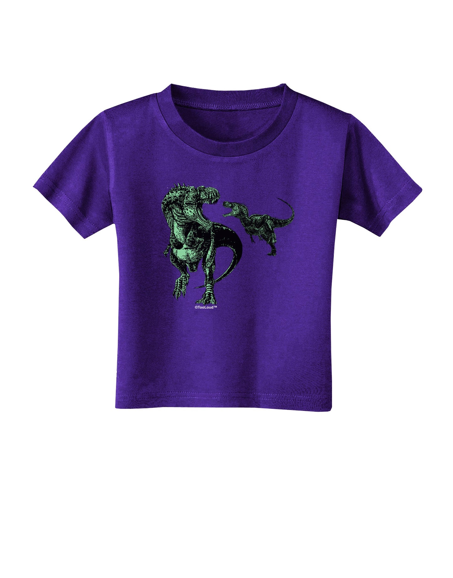 Jurassic Dinosaur Design 1 Toddler T-Shirt Dark by TooLoud-Toddler T-Shirt-TooLoud-Purple-2T-Davson Sales