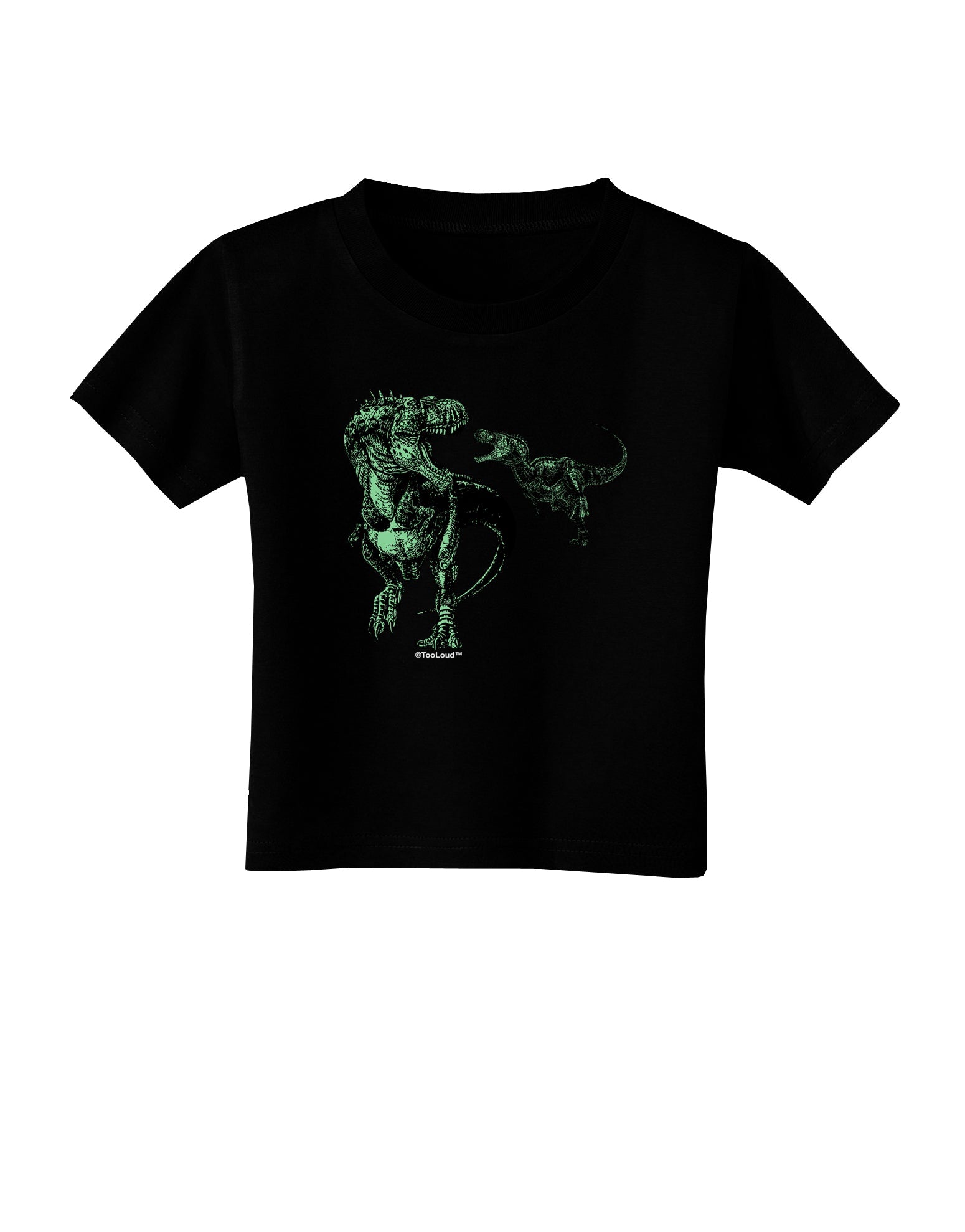 Jurassic Dinosaur Design 1 Toddler T-Shirt Dark by TooLoud-Toddler T-Shirt-TooLoud-Black-2T-Davson Sales