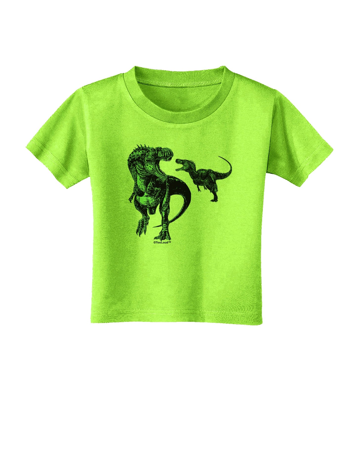 Jurassic Dinosaur Design 1 Toddler T-Shirt by TooLoud-Toddler T-Shirt-TooLoud-Lime-Green-2T-Davson Sales