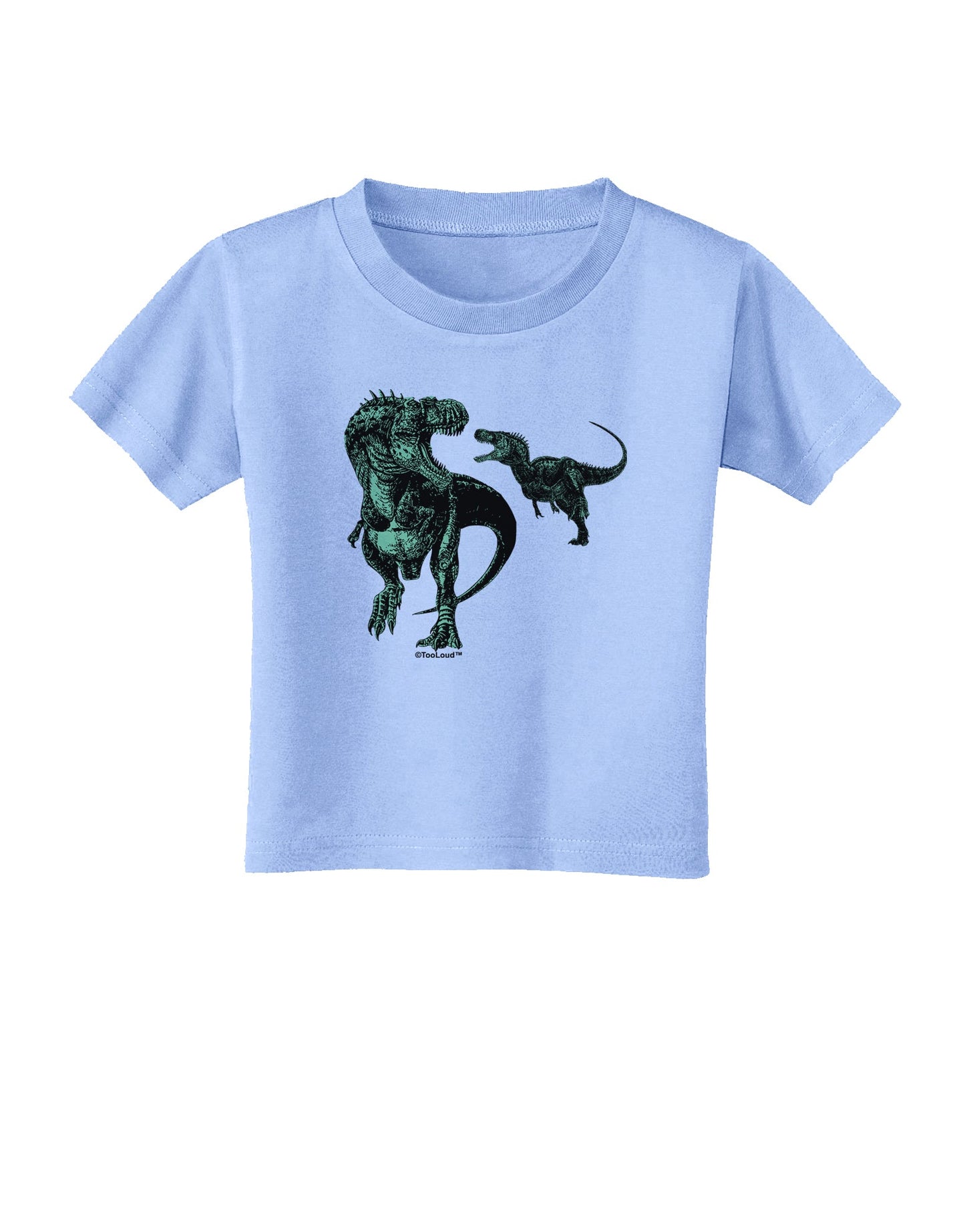 Jurassic Dinosaur Design 1 Toddler T-Shirt by TooLoud-Toddler T-Shirt-TooLoud-Aquatic-Blue-2T-Davson Sales