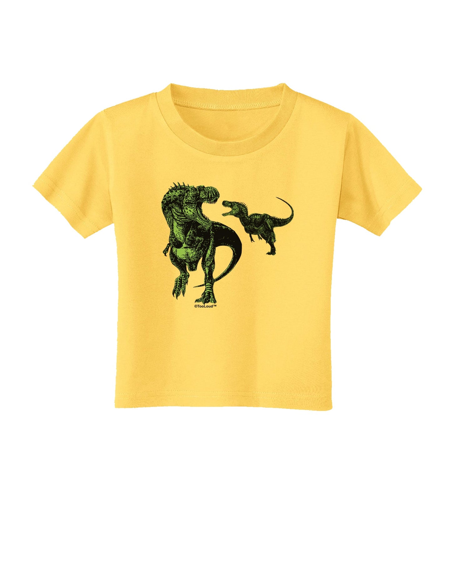 Jurassic Dinosaur Design 1 Toddler T-Shirt by TooLoud-Toddler T-Shirt-TooLoud-Yellow-2T-Davson Sales