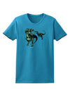 Jurassic Dinosaur Design 1 Womens Dark T-Shirt by TooLoud-Womens T-Shirt-TooLoud-Turquoise-X-Small-Davson Sales