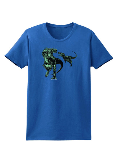 Jurassic Dinosaur Design 1 Womens Dark T-Shirt by TooLoud-Womens T-Shirt-TooLoud-Royal-Blue-X-Small-Davson Sales