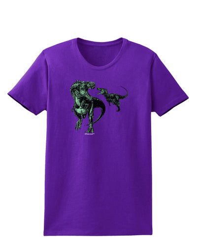 Jurassic Dinosaur Design 1 Womens Dark T-Shirt by TooLoud-Womens T-Shirt-TooLoud-Purple-X-Small-Davson Sales