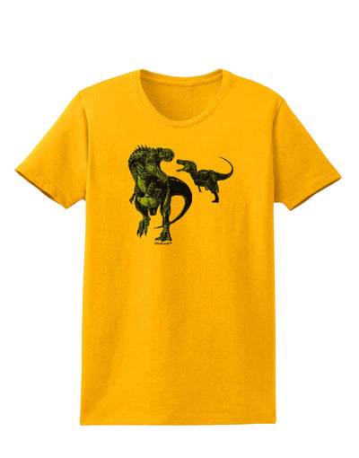 Jurassic Dinosaur Design 1 Womens T-Shirt by TooLoud-Womens T-Shirt-TooLoud-Gold-X-Small-Davson Sales