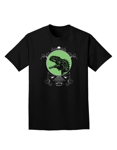 Jurassic Dinosaur Face Adult Dark T-Shirt by TooLoud-Mens T-Shirt-TooLoud-Black-Small-Davson Sales