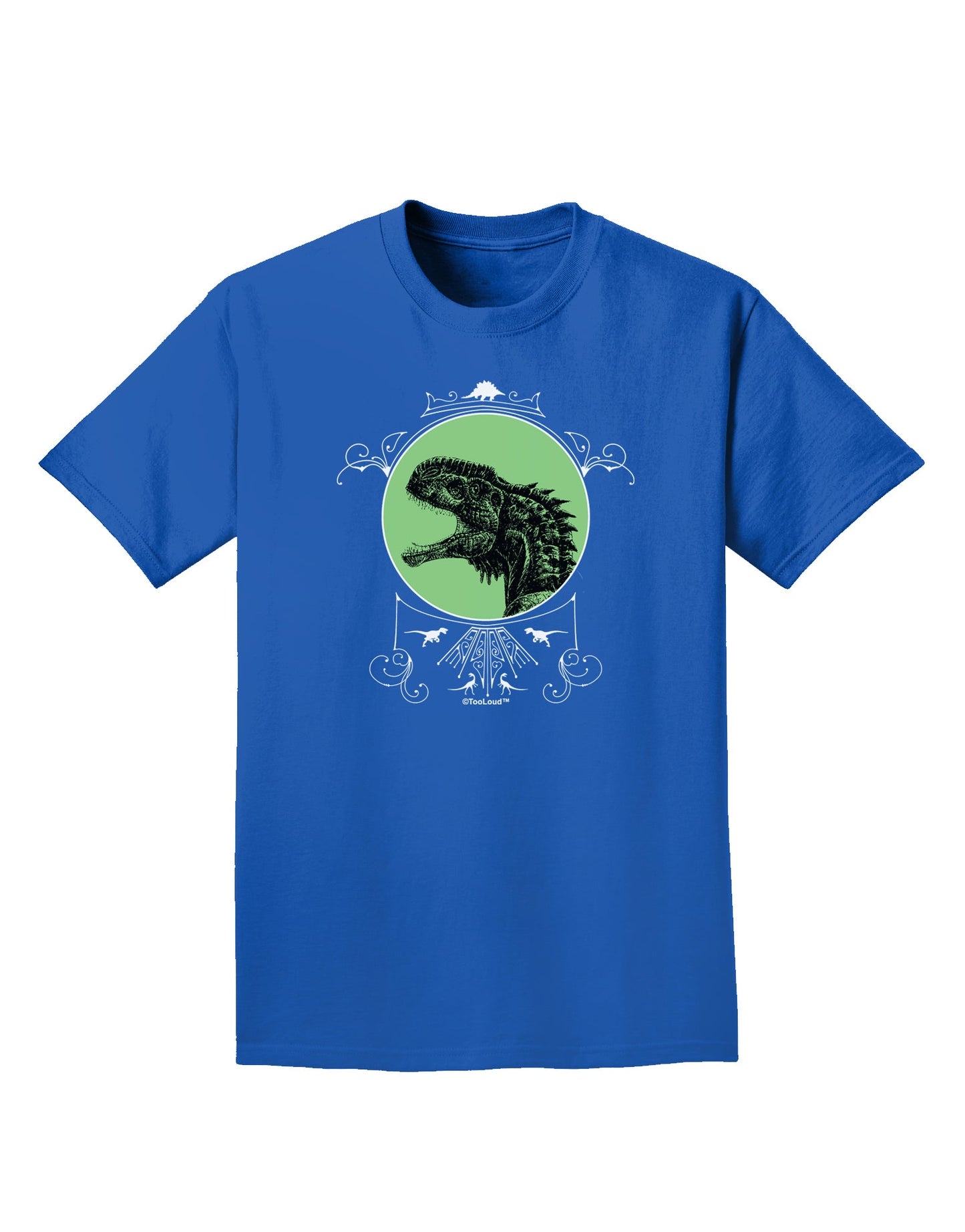 Jurassic Dinosaur Face Adult Dark T-Shirt by TooLoud-Mens T-Shirt-TooLoud-Royal-Blue-Small-Davson Sales