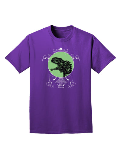 Jurassic Dinosaur Face Adult Dark T-Shirt by TooLoud-Mens T-Shirt-TooLoud-Purple-Small-Davson Sales