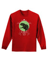 Jurassic Dinosaur Face Adult Long Sleeve Dark T-Shirt by TooLoud-TooLoud-Red-Small-Davson Sales