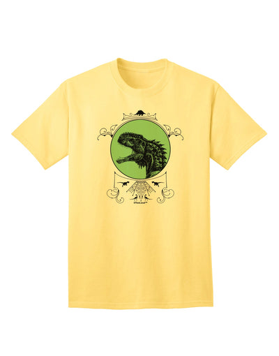 Jurassic Dinosaur Face Adult T-Shirt - A Captivating Addition to Your Wardrobe by TooLoud-Mens T-shirts-TooLoud-Yellow-Small-Davson Sales