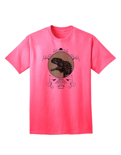 Jurassic Dinosaur Face Adult T-Shirt - A Captivating Addition to Your Wardrobe by TooLoud-Mens T-shirts-TooLoud-Neon-Pink-Small-Davson Sales