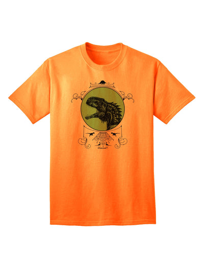 Jurassic Dinosaur Face Adult T-Shirt - A Captivating Addition to Your Wardrobe by TooLoud-Mens T-shirts-TooLoud-Neon-Orange-Small-Davson Sales