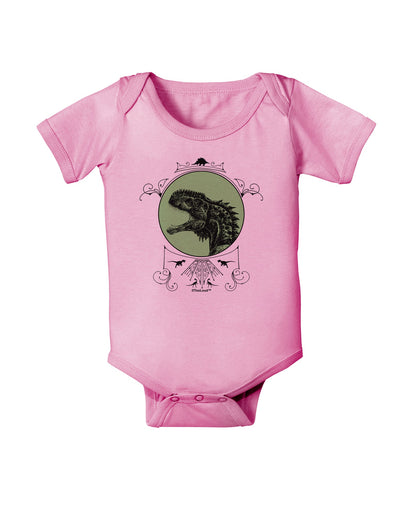 Jurassic Dinosaur Face Baby Romper Bodysuit by TooLoud-Baby Romper-TooLoud-Light-Pink-06-Months-Davson Sales