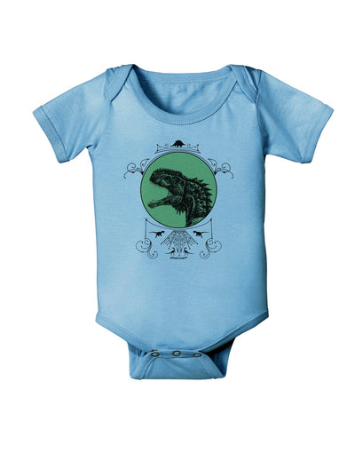 Jurassic Dinosaur Face Baby Romper Bodysuit by TooLoud-Baby Romper-TooLoud-Light-Blue-06-Months-Davson Sales