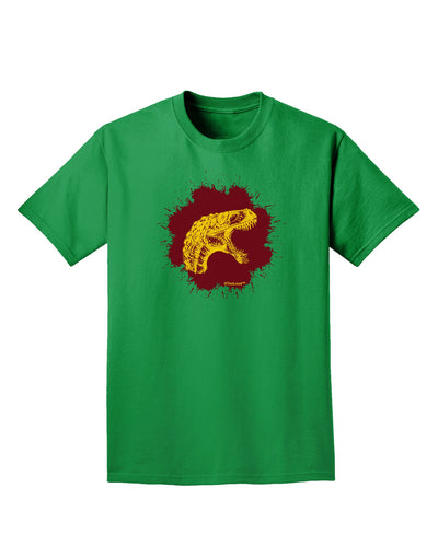 Jurassic Dinosaur Face Blood Splatter Adult Dark T-Shirt by TooLoud-Mens T-Shirt-TooLoud-Kelly-Green-Small-Davson Sales