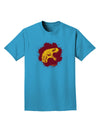 Jurassic Dinosaur Face Blood Splatter Adult Dark T-Shirt by TooLoud-Mens T-Shirt-TooLoud-Turquoise-Small-Davson Sales