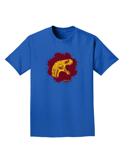 Jurassic Dinosaur Face Blood Splatter Adult Dark T-Shirt by TooLoud-Mens T-Shirt-TooLoud-Royal-Blue-Small-Davson Sales