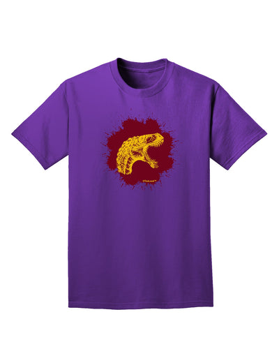 Jurassic Dinosaur Face Blood Splatter Adult Dark T-Shirt by TooLoud-Mens T-Shirt-TooLoud-Purple-Small-Davson Sales