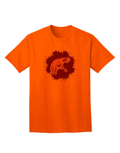 Jurassic Dinosaur Face Blood Splatter Adult T-Shirt - A Captivating Addition to Your Wardrobe by TooLoud-Mens T-shirts-TooLoud-Orange-Small-Davson Sales