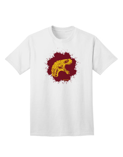 Jurassic Dinosaur Face Blood Splatter Adult T-Shirt - A Captivating Addition to Your Wardrobe by TooLoud-Mens T-shirts-TooLoud-White-Small-Davson Sales