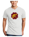 Jurassic Dinosaur Face Blood Splatter Adult V-Neck T-shirt by TooLoud-Mens V-Neck T-Shirt-TooLoud-White-Small-Davson Sales
