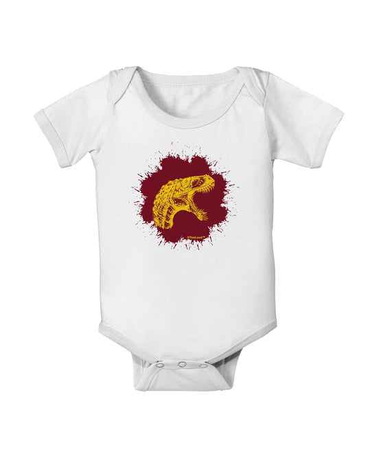 Jurassic Dinosaur Face Blood Splatter Baby Romper Bodysuit by TooLoud-Baby Romper-TooLoud-White-06-Months-Davson Sales