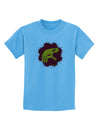 Jurassic Dinosaur Face Blood Splatter Childrens T-Shirt by TooLoud-Childrens T-Shirt-TooLoud-Aquatic-Blue-X-Small-Davson Sales