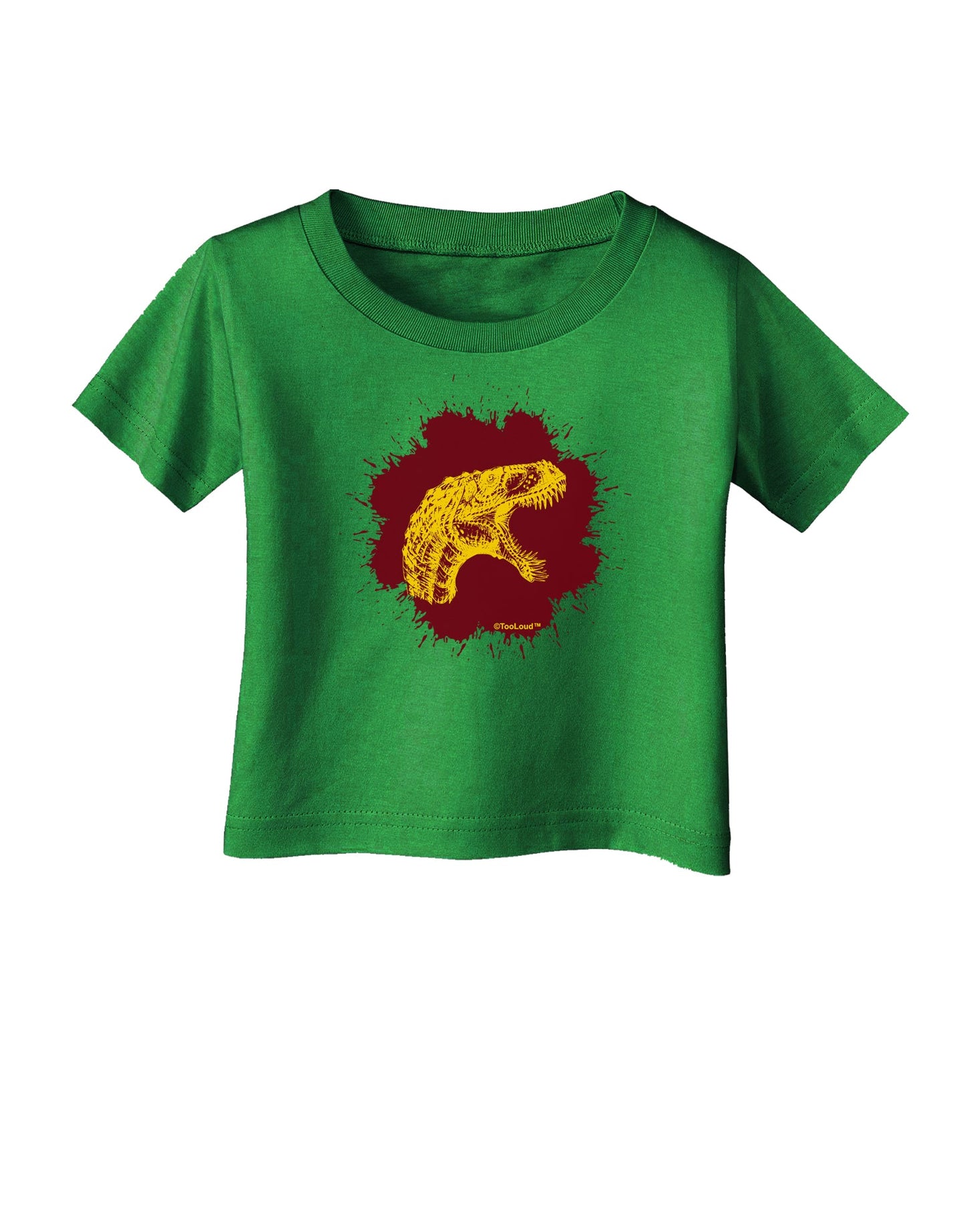 Jurassic Dinosaur Face Blood Splatter Infant T-Shirt Dark by TooLoud-Infant T-Shirt-TooLoud-Clover-Green-06-Months-Davson Sales