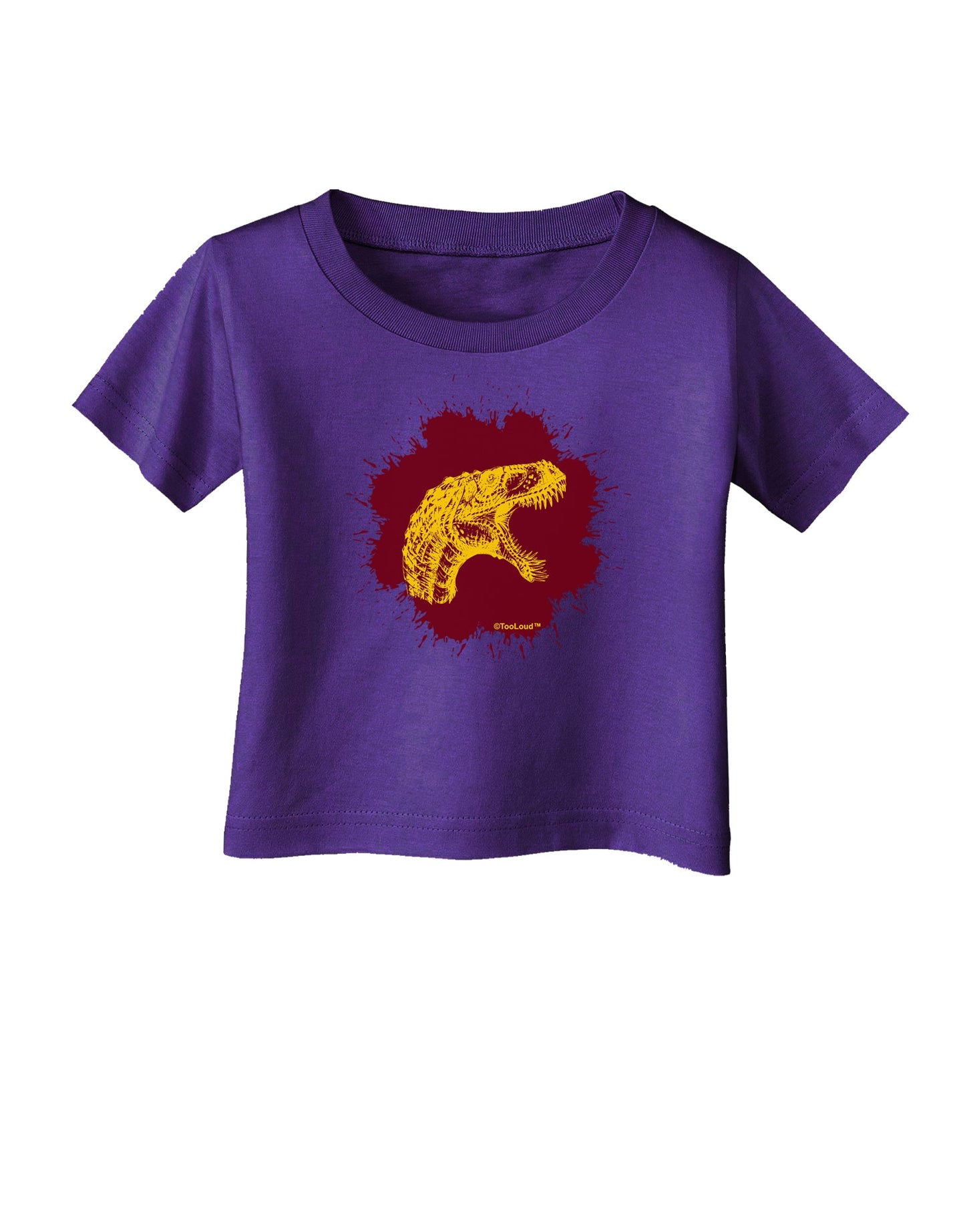 Jurassic Dinosaur Face Blood Splatter Infant T-Shirt Dark by TooLoud-Infant T-Shirt-TooLoud-Purple-06-Months-Davson Sales