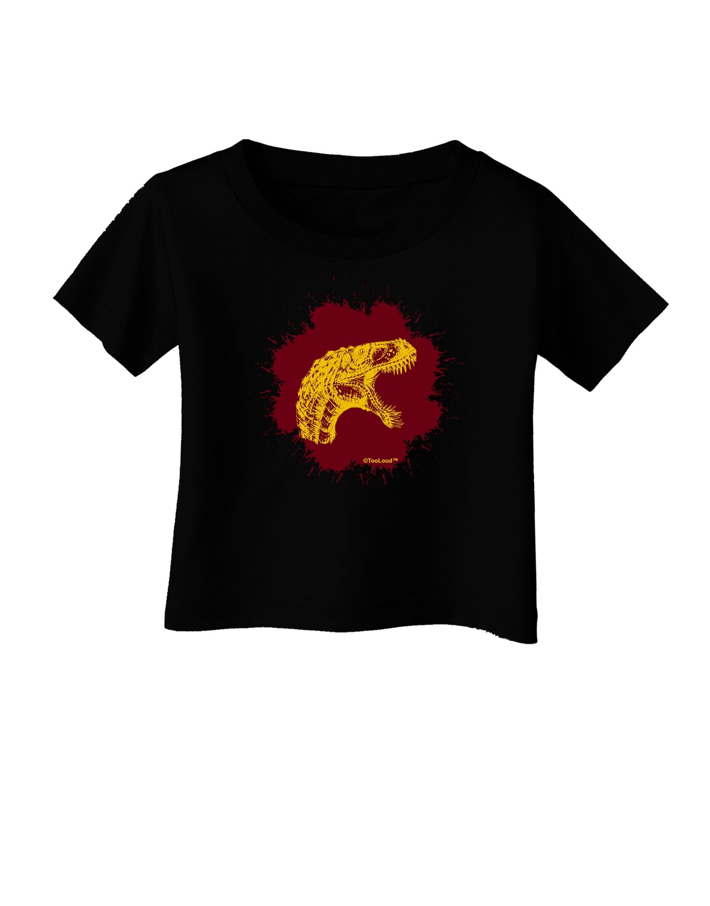 Jurassic Dinosaur Face Blood Splatter Infant T-Shirt Dark by TooLoud-Infant T-Shirt-TooLoud-Black-06-Months-Davson Sales