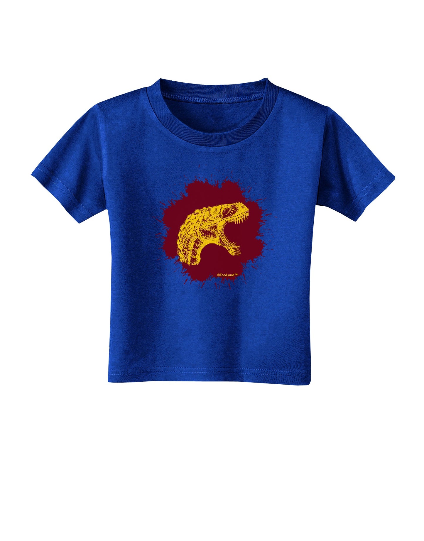 Jurassic Dinosaur Face Blood Splatter Toddler T-Shirt Dark by TooLoud-Toddler T-Shirt-TooLoud-Royal-Blue-2T-Davson Sales