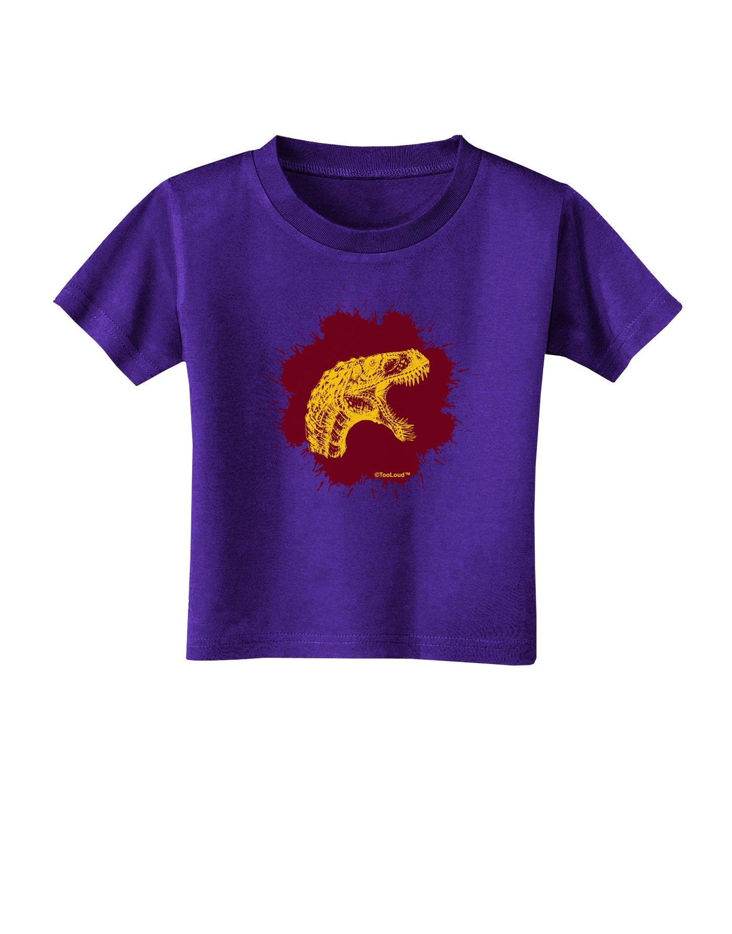 Jurassic Dinosaur Face Blood Splatter Toddler T-Shirt Dark by TooLoud-Toddler T-Shirt-TooLoud-Purple-2T-Davson Sales