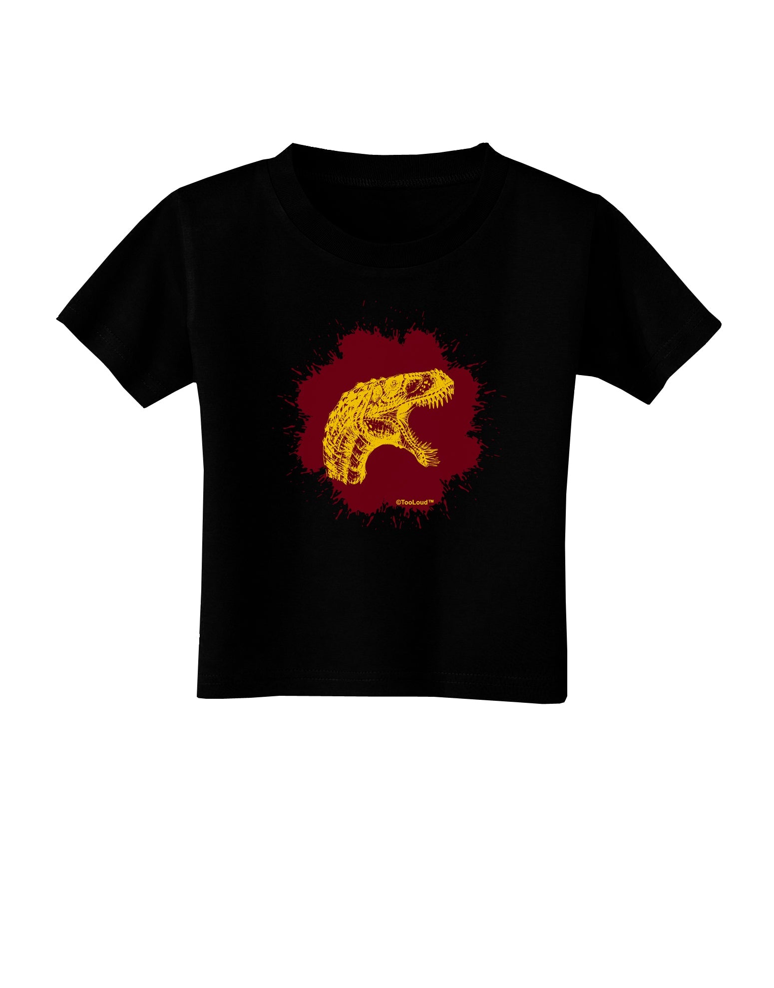 Jurassic Dinosaur Face Blood Splatter Toddler T-Shirt Dark by TooLoud-Toddler T-Shirt-TooLoud-Black-2T-Davson Sales