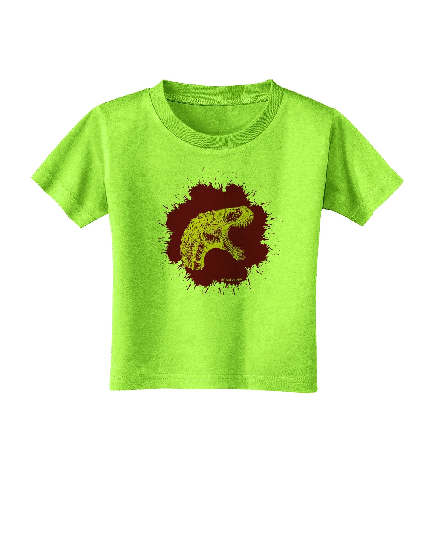 Jurassic Dinosaur Face Blood Splatter Toddler T-Shirt by TooLoud-Toddler T-Shirt-TooLoud-Lime-Green-2T-Davson Sales